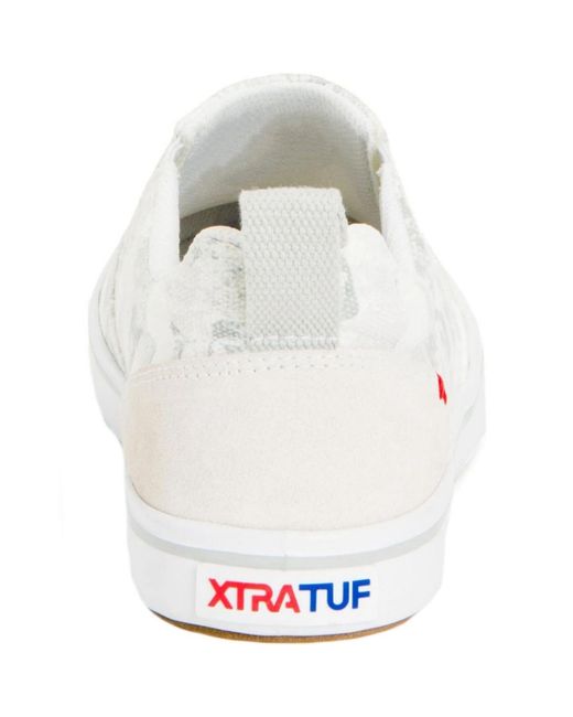 XtraTuf White Canvas Sharkbyte Deck Shoe