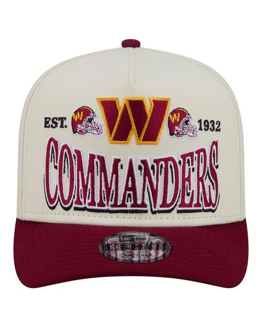 KTZ Washington Commanders Structured-fit A-frame 9fifty Snapback Hat for men