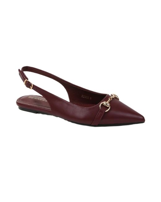 BERNESS Brown Rio02 Slingback Flats