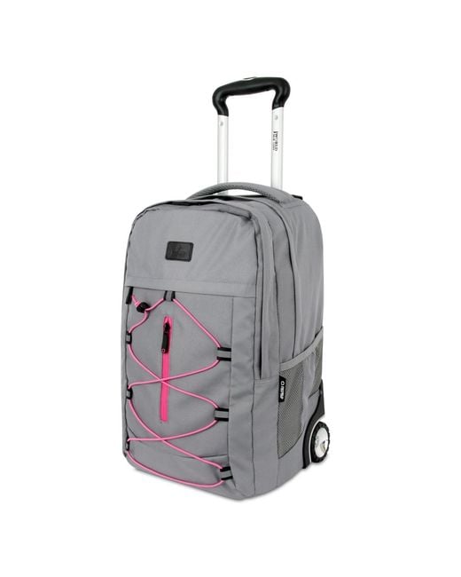 J World Gray Lash Wheeled Backpack