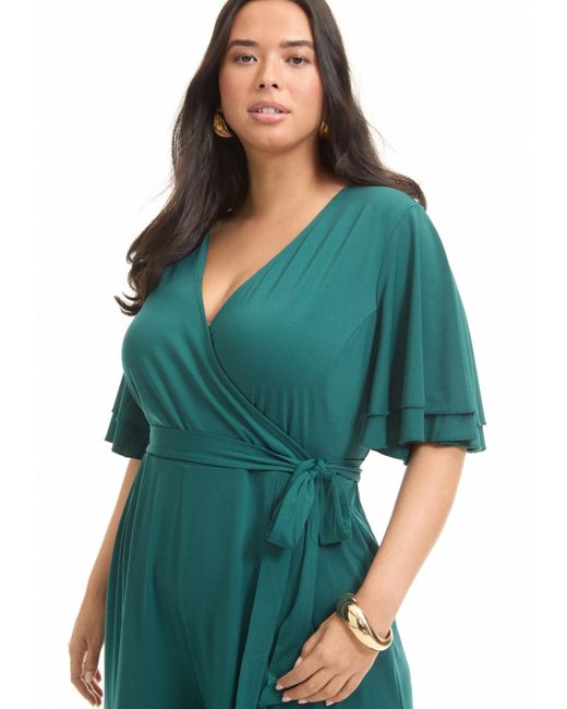 June + Vie Green June + Vie June + Vie Wide-leg Jumpsuit