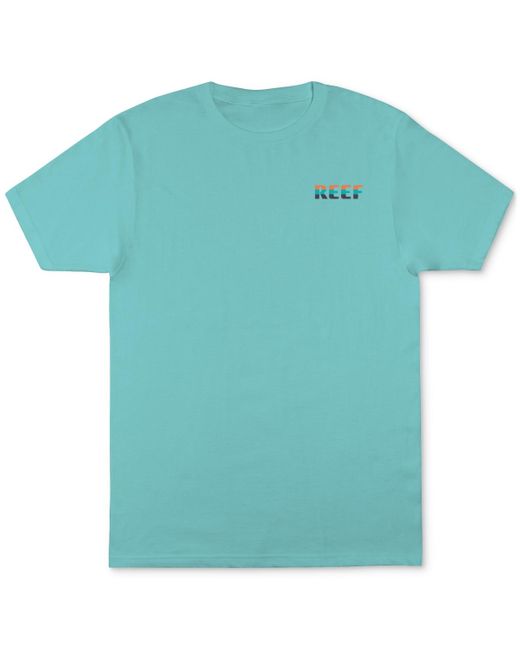 Reef Blue Grandview Crewneck Short Sleeve Graphic T-shirt for men
