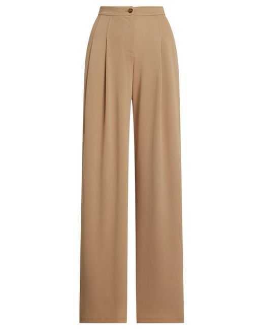 Ralph Lauren Natural Plus Size Stretch Jersey Wide-leg Pants
