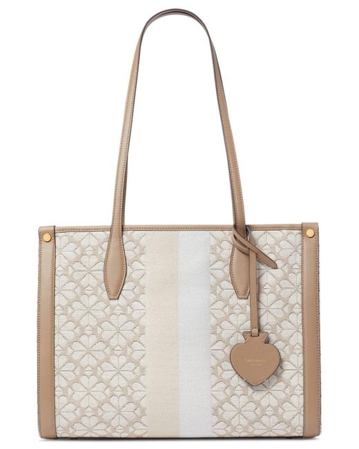 Kate Spade Everything Spade Flower Jacquard Stripe Large Tote in