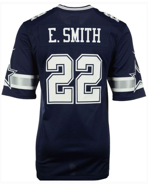 Nike Blue Emmitt Smith Dallas Cowboys Retired Game Jersey for men