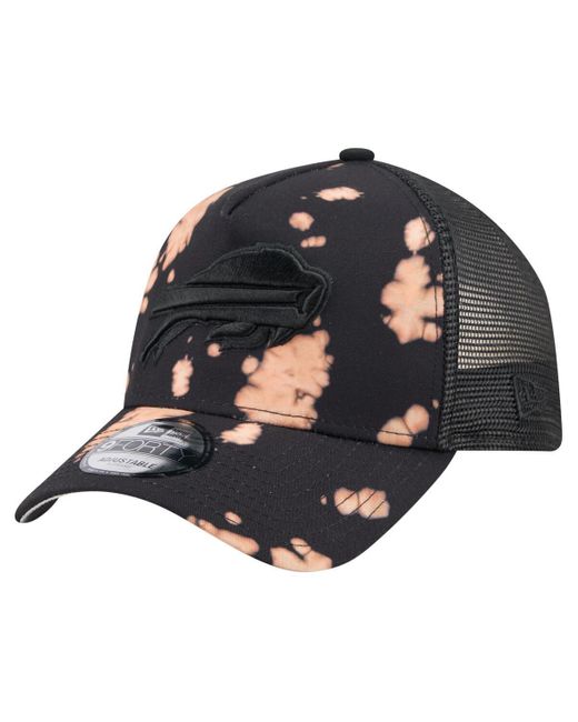 KTZ Blue Buffalo Bills Bleached 9forty A-frame Adjustable Hat for men