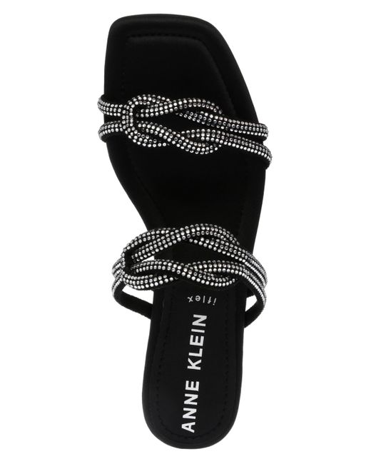 Anne Klein Pink Lisette Knot Embellished Dress Sandals