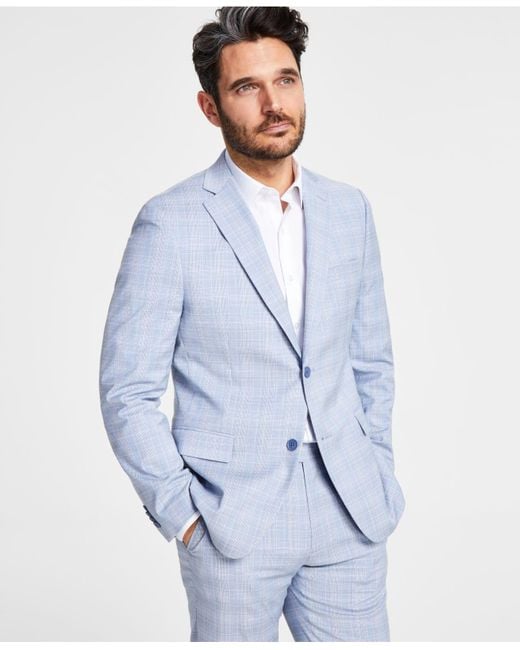 Alfani Slimfit Stretch Solid Suit Jacket, Created For Macy's in Blue