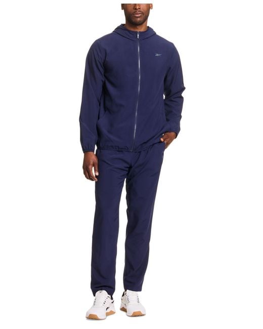 Reebok Blue Woven Logo Jacket for men