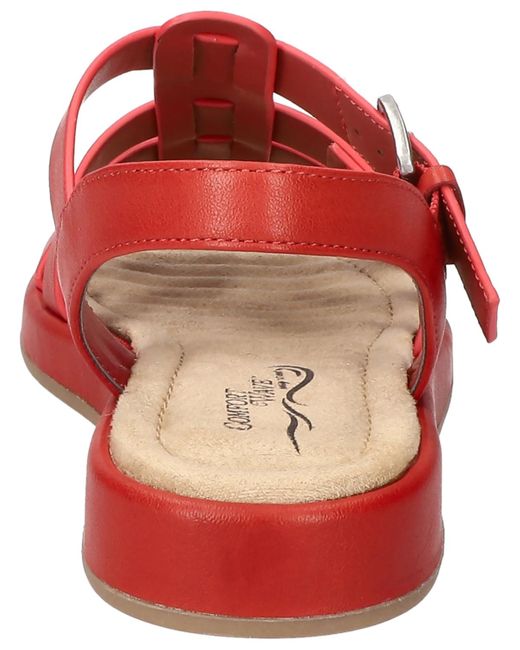 Easy Street Red Chirp Gladiator Buckle Sandals