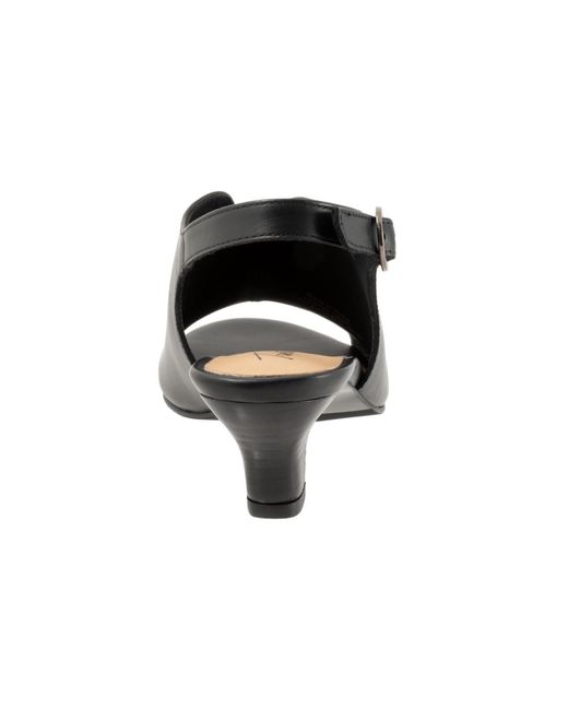Trotters Black Norma Sandal