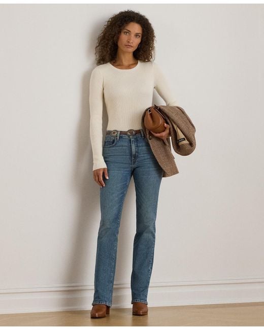 Ralph Lauren Natural Petite Crew Neck Sweater
