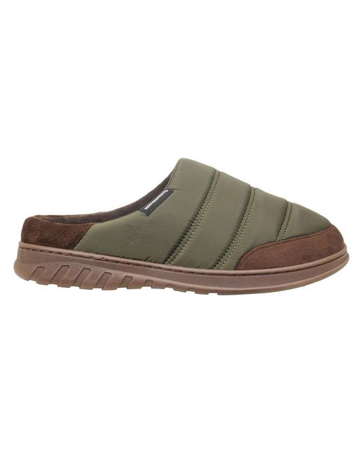 Weatherproof Brown Nylon Puffer Clog for men