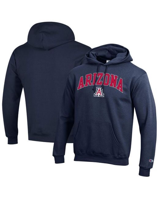 Champion Blue Arizona Wildcats Arched Logo Fleece Pullover Hoodie for men