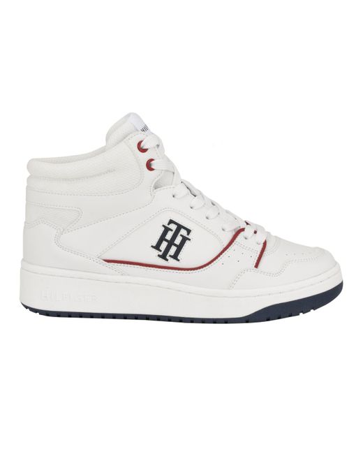 Tommy Hilfiger White Terryn Casual Lace-up High Top Sneakers