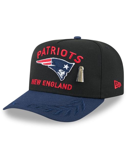 KTZ Blue Black/navy New England Patriots 2025 Nfl Draft On Stage A-frame 59fifty Fitted Hat for men