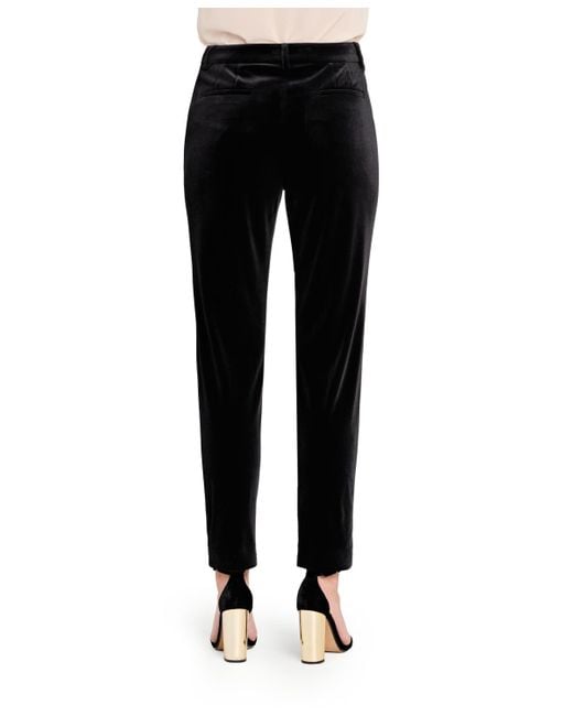 Tahari Black Velvet Ankle Pants