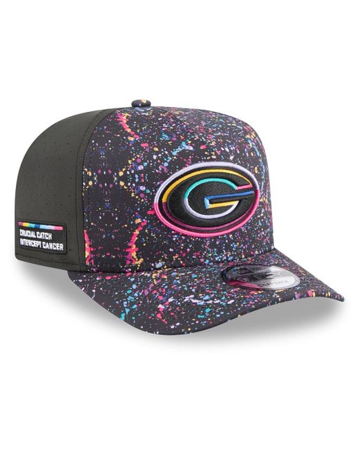 KTZ Black Green Bay Packers 2025 Nfl Crucial Catch A-frame 9fifty Snapback Hat for men
