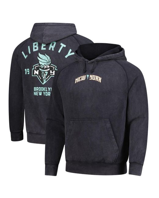 Stadium Essentials Blue And New York Liberty Get Back Oversized Vintage Raglan Pullover Hoodie