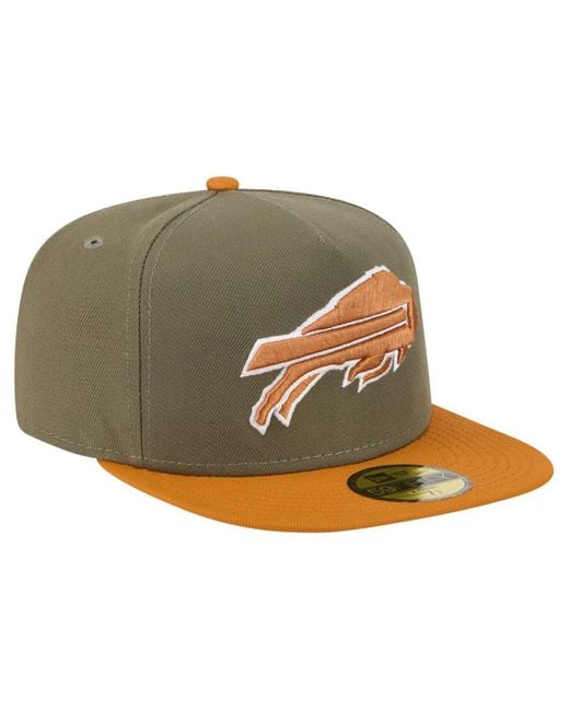 KTZ Green Â Olive/brown Buffalo Bills Color Pack A-frame 59fifty Fitted Hat for men