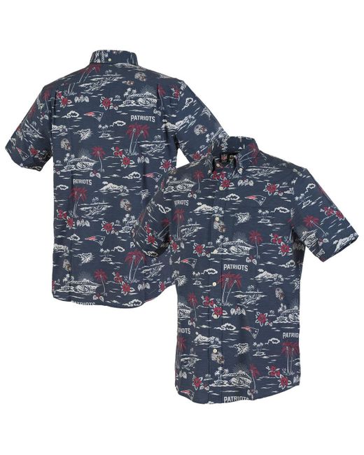 Reyn Spooner Blue New England Patriots Kekai Performance Button-down Shirt for men