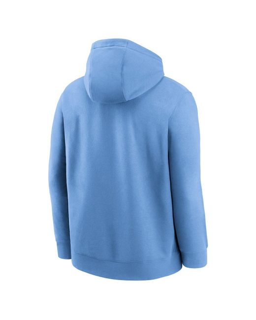 Nike Carolina Blue North Carolina Tar Heels Primetime Dynamic Mascot Club Fleece Pullover Hoodie for men