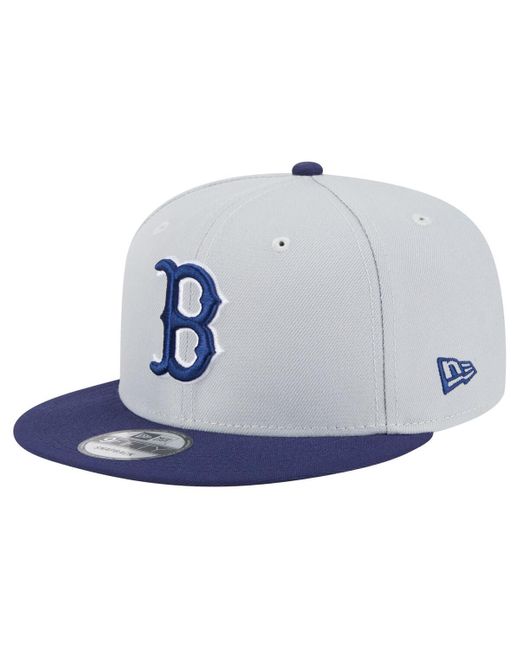 KTZ Blue Gray/navy Boston Red Sox 2-tone Color Pack 9fifty Snapback Hat for men