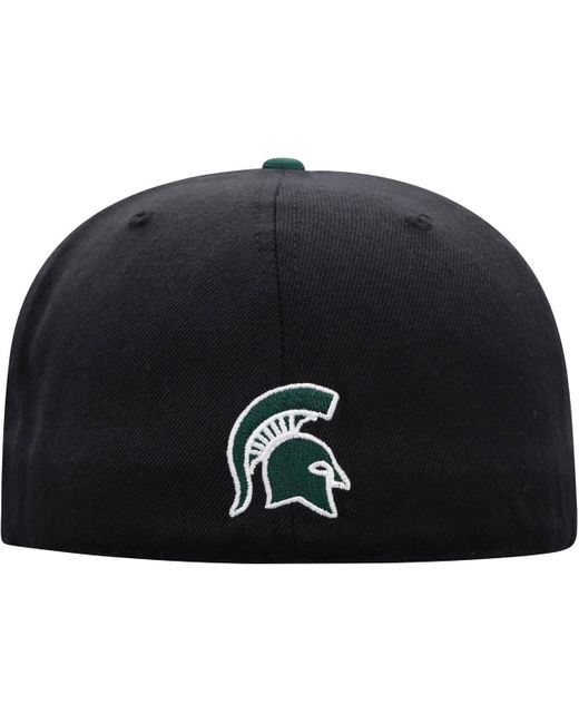 Top Of The World Black And Green Michigan State Spartans Team Color Two-tone Fitted Hat for men