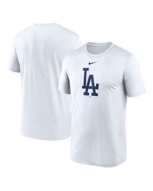 Nike White Los Angeles Dodgers Legend Fuse Large Logo Performance T-shirt for men