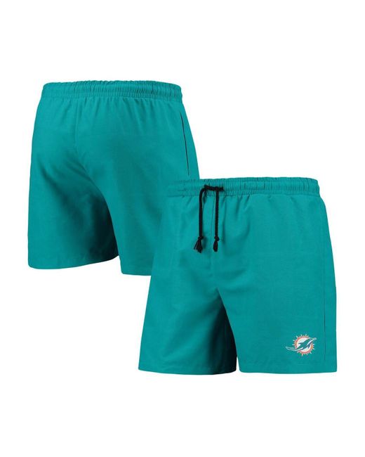 FOCO Synthetic Aqua Miami Dolphins Magic Print Palm Traditional Swim Shorts in Blue for Men Lyst