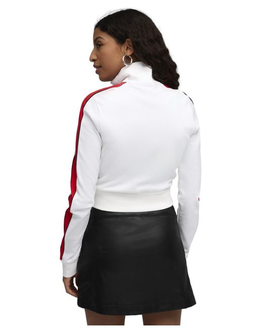 PUMA White Future Archive T7 Slim Cropped Track Jacket