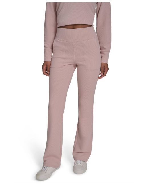 Calvin Klein Pink Flare-leg High-waist Pants