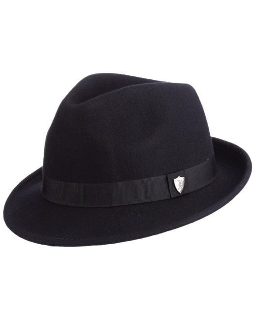 Scala Black Felt Snap Brim Hat for men