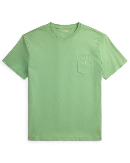 Polo Ralph Lauren Green Classic Fit Crew Neck Pocket T-shirt for men