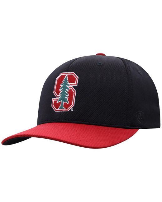 Top Of The World Red Stanford Cardinal Reflex Fitted Hat for men