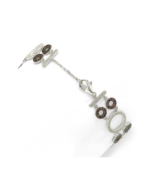 SUZY LEVIAN NEW YORK Metallic Suzy Levian Sterling Cubic Zirconia Multi Circle Cluster Bracelet