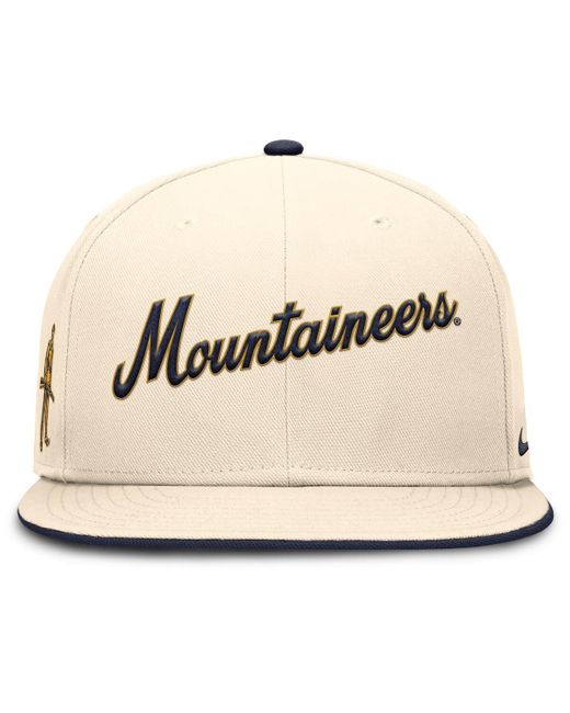 Nike Natural West Virginia Mountaineers Primetime True Performance Fitted Hat for men