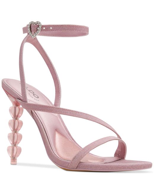 ALDO Pink Tiffania Heart Sculpted Heel Dress Sandals