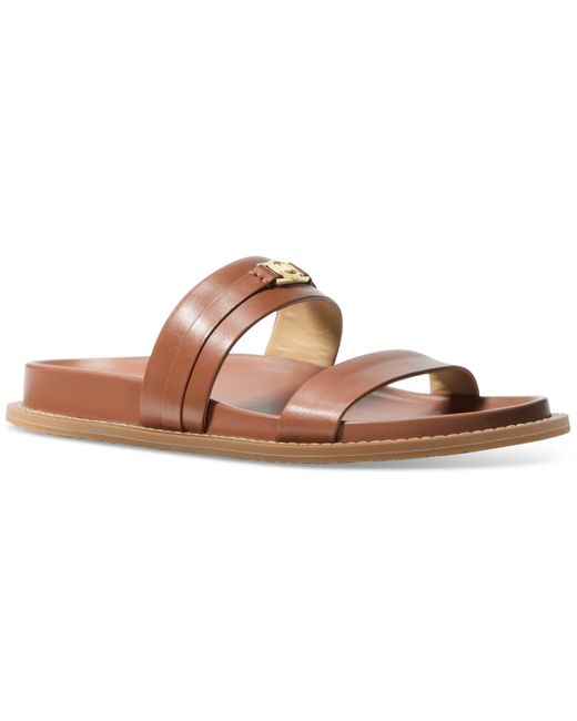 Michael Kors Brown Michael Mandy Flat Sandals