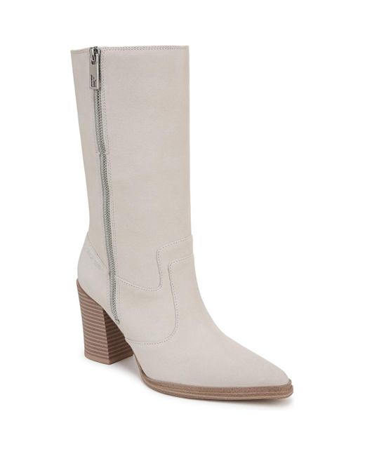 Franco Sarto White Jaxon Pointed Toe Western Boots