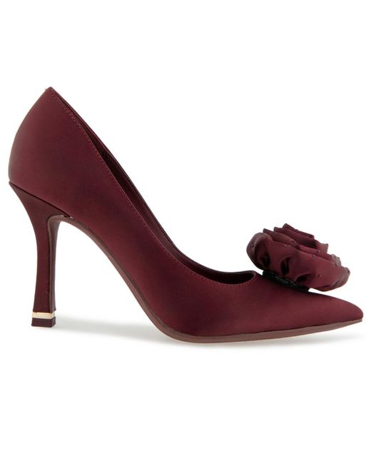 Kenneth Cole Red Romi Rosette Slip-on Pumps