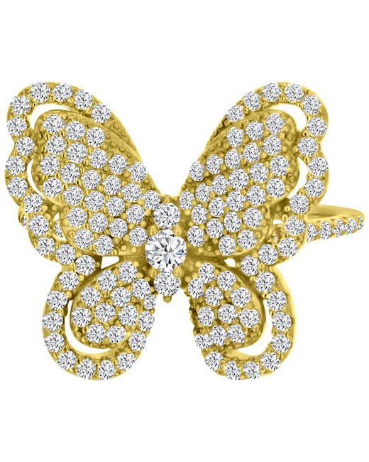 Macy's Yellow 14k -plated Butterfly Statement Ring