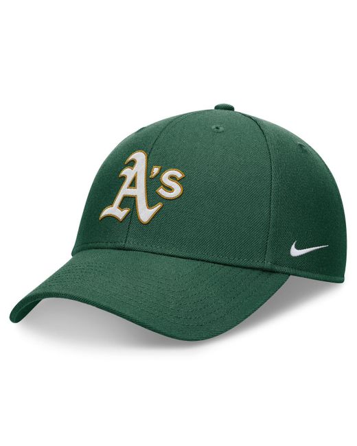 Nike Green/gold Oakland Athletics Evergreen Club Performance Adjustable Hat for men