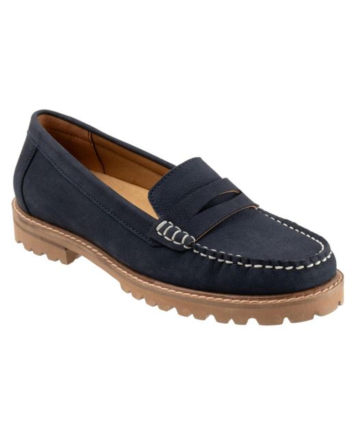 Trotters Blue Francey Flat