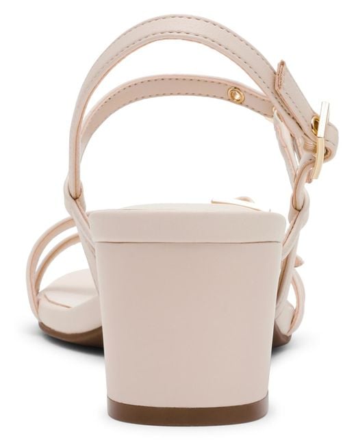 Anne Klein White Mackenzie Square Toe Sandals