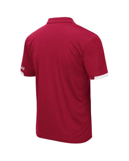 Colosseum Athletics Red Arkansas Razorbacks Big And Tall Santry Polo Shirt for men