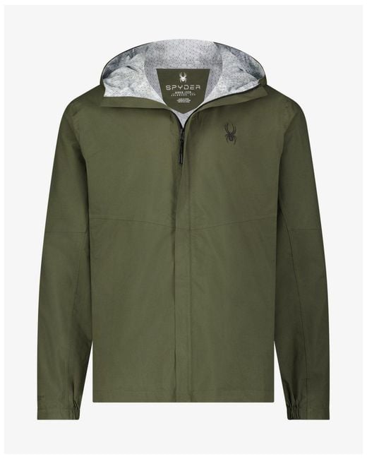 Spyder Green Cloudy Day Rain Jacket