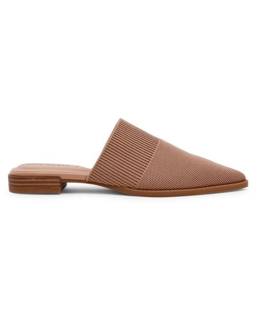 Anne Klein Brown Vassar Pointed Toe Knit Mules
