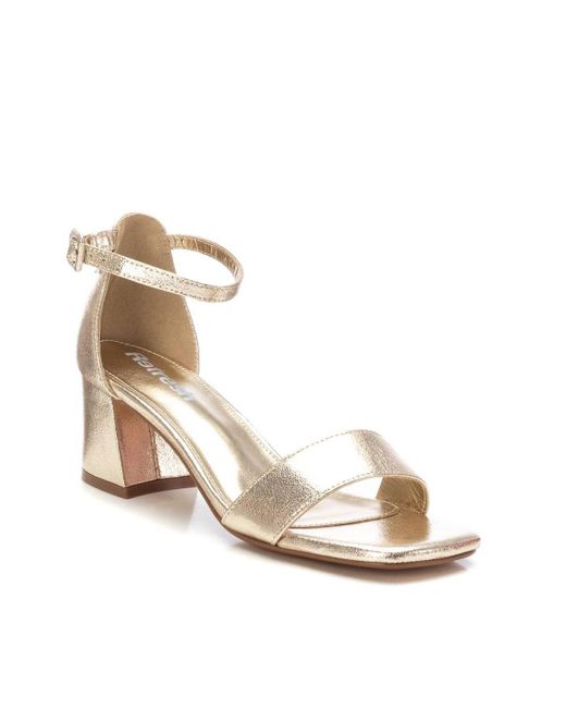Xti Natural Heeled Ankle Strap Sandals Refresh By