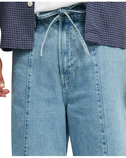 Cotton On Blue Super baggy Jean Shorts for men